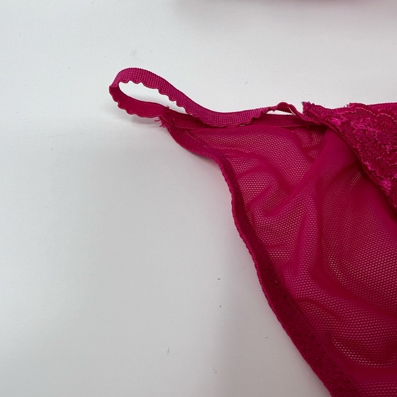 Adore Me Rose Shadow Hot Pink Floral Lace Bra 36C AB2014 - Picture 11 of 13